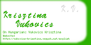 krisztina vukovics business card